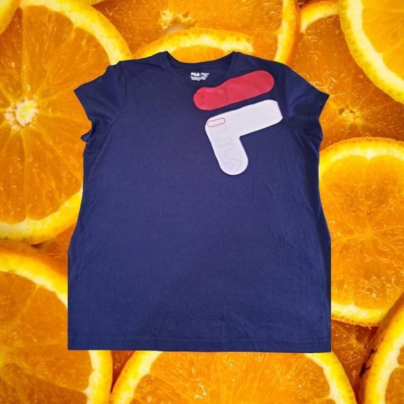 FILA Blue Tee with Large F with Red and White XXL - Picture 2 of 5